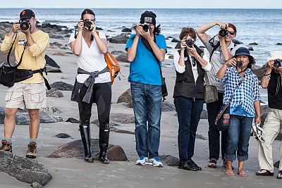 Group of people at a photo workshop.